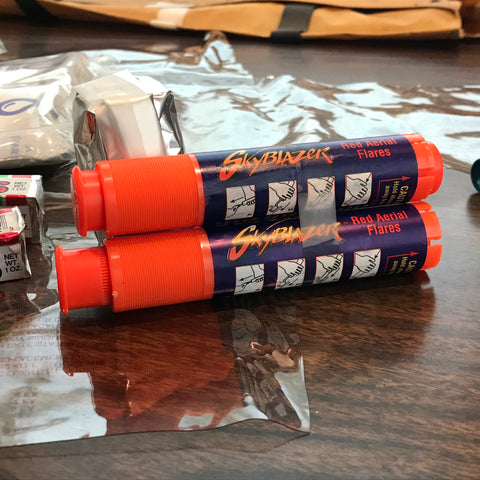 Orion Signal Flares included with the Five Year Module in the 747 Rescue Kit.