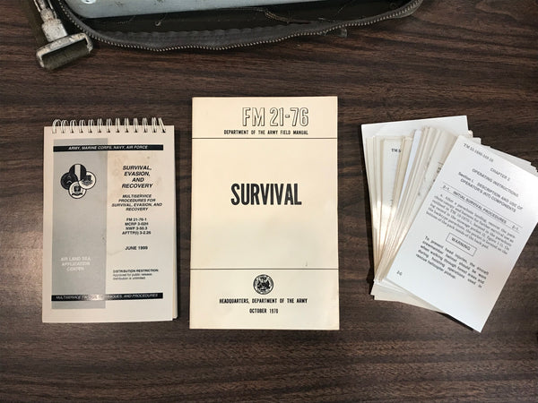 FM 21-76 and Survival, Evasion, and Recovery Manuals, plus loose updates.