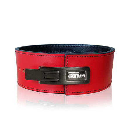 Red 10mm 13mm Powerlifting Bodybuilding Gym Belt - Iron Tanks