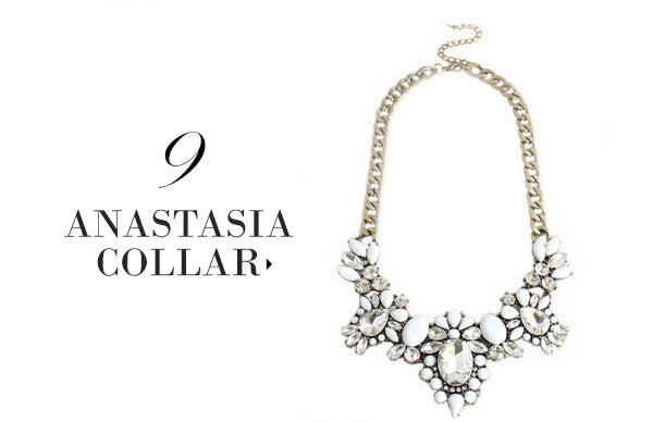 olive + piper Anastasia Floral Statement Necklace