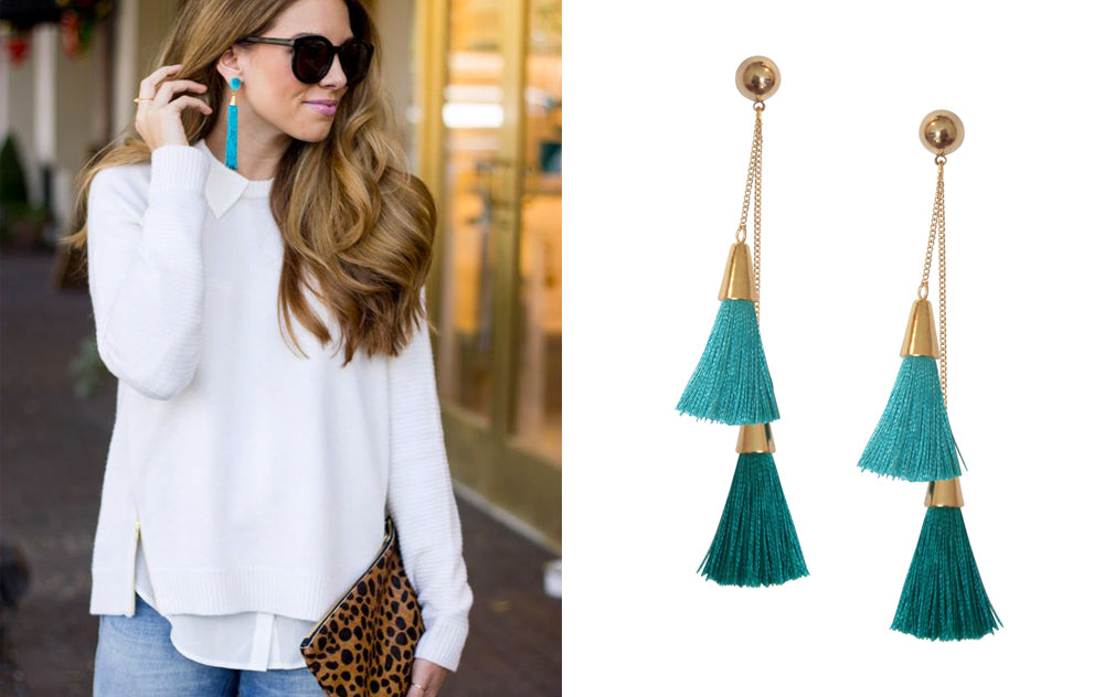 5 Ways to Wear Tassel Earrings for Fall: Work Appropriate