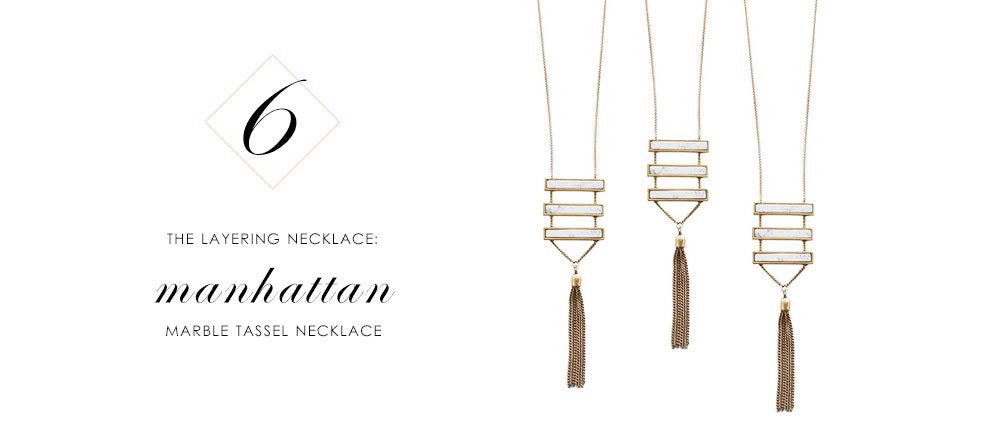 8 Pieces of Jewelry You Need Right Now: Manhattan Marble Long Tassel Necklace