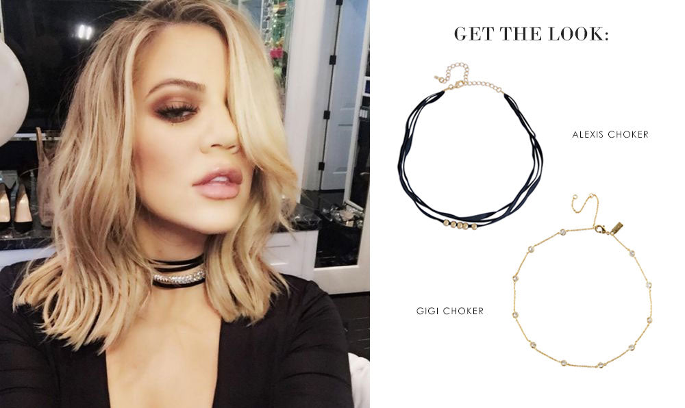 Get the Look: Khloe Kardashian | Choker Necklaces olive + piper