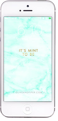 olive + piper Marble Wallpaper for your Phone: Mint to Be