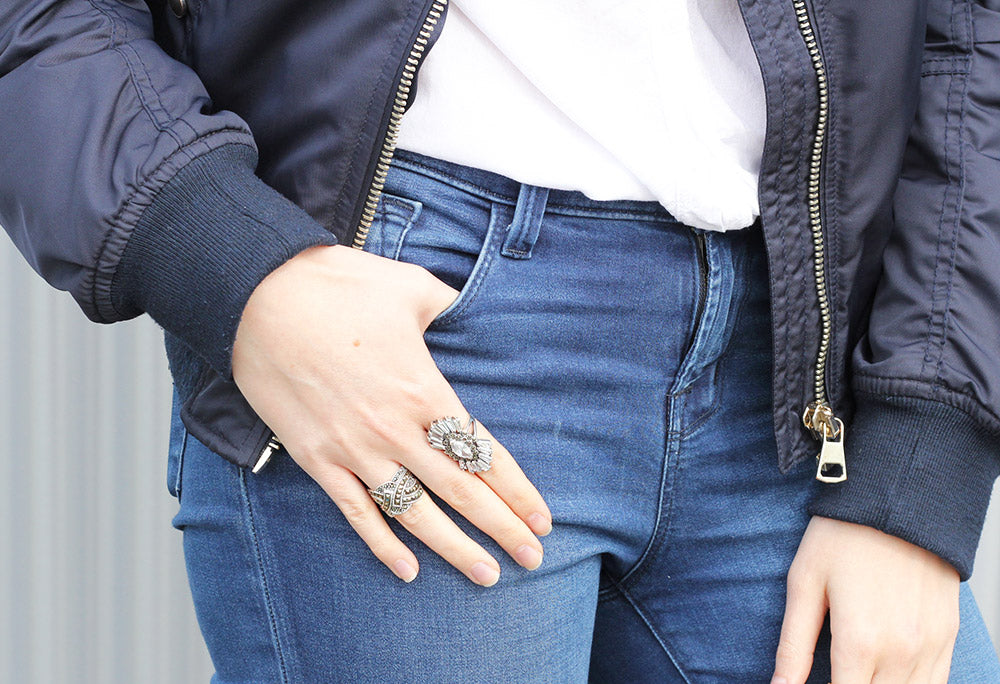 olive + piper erin statement crystal ring