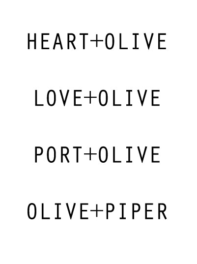 olive + piper business name brainstorming