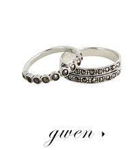 olive + piper Gwen Midi Ring Duo