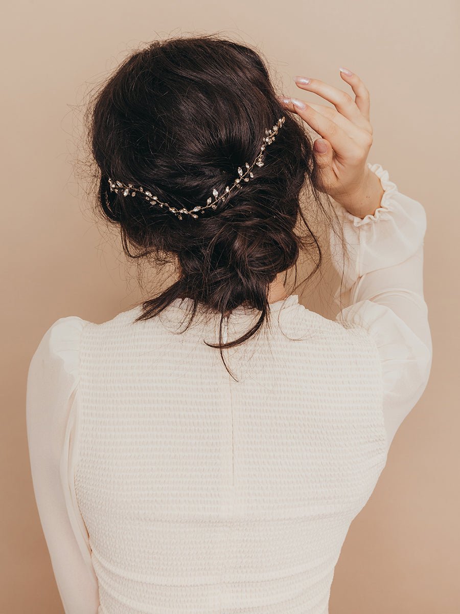 Marlowe Crystal Hair Vine - Bridal and Wedding Hair Accessories – Olive &  Piper