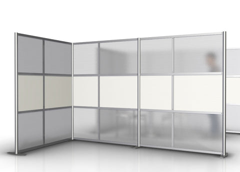 L-Shaped Office Partition and Room Divider Wall 9'-10" by  5'-0"