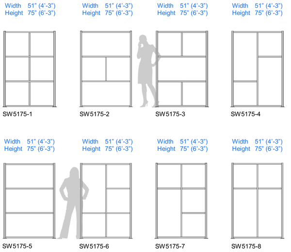 modern modular office partitioning system sizes chart