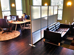 Modern elegant translucent office partition with a cool vibe