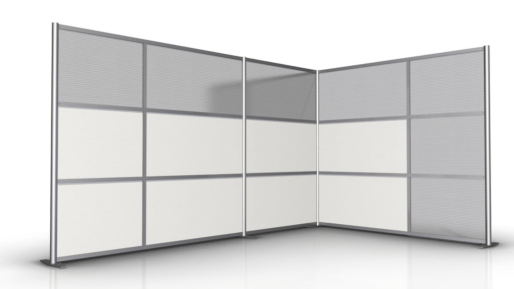 T-Shaped Office Partition 133" x 84" x 84"