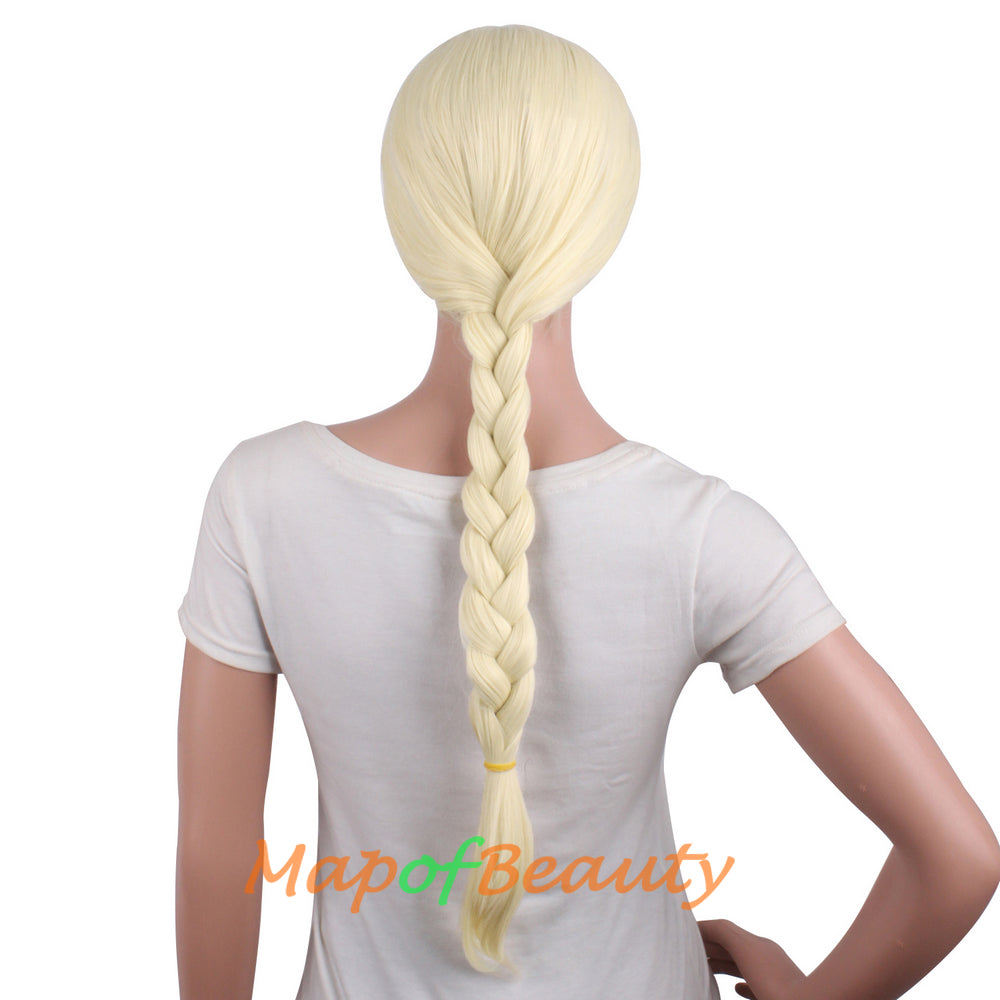 Girl Pigtail Braided Anime Cosplay Wigs Synthetic Costume Party