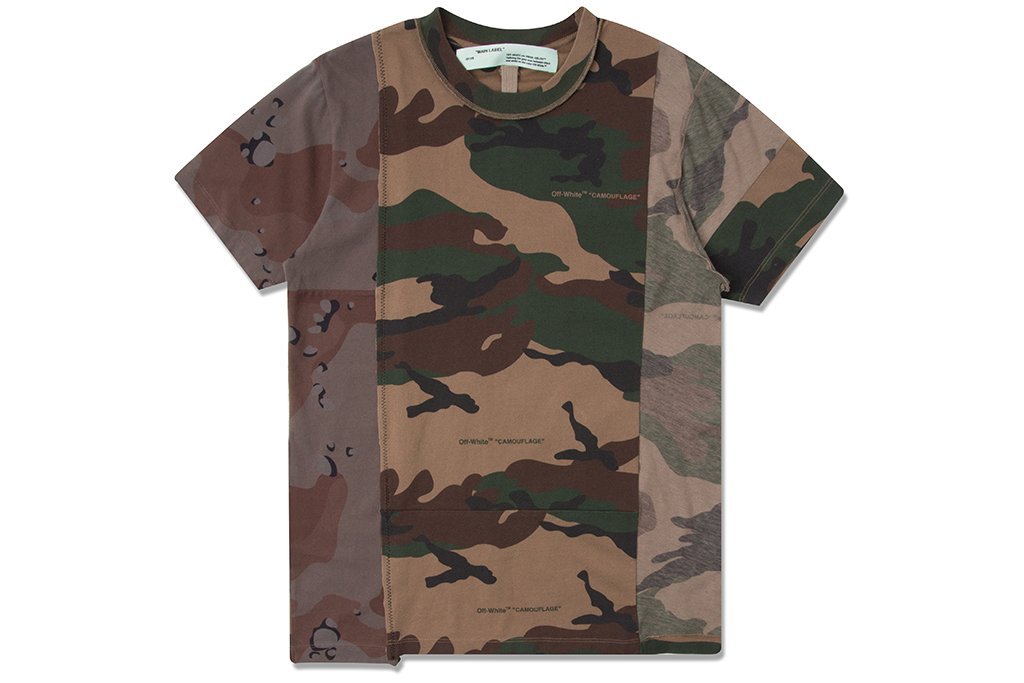 off white reconstructed camouflage sweatshirt