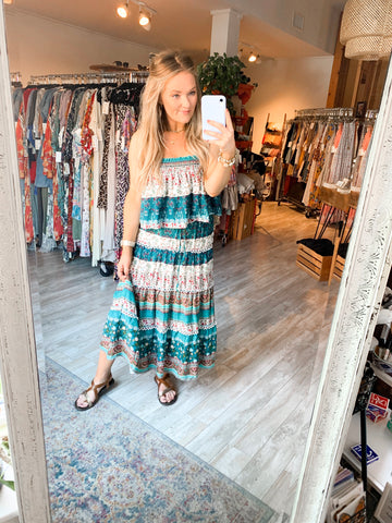The Blue Lagoon Midi Skirt