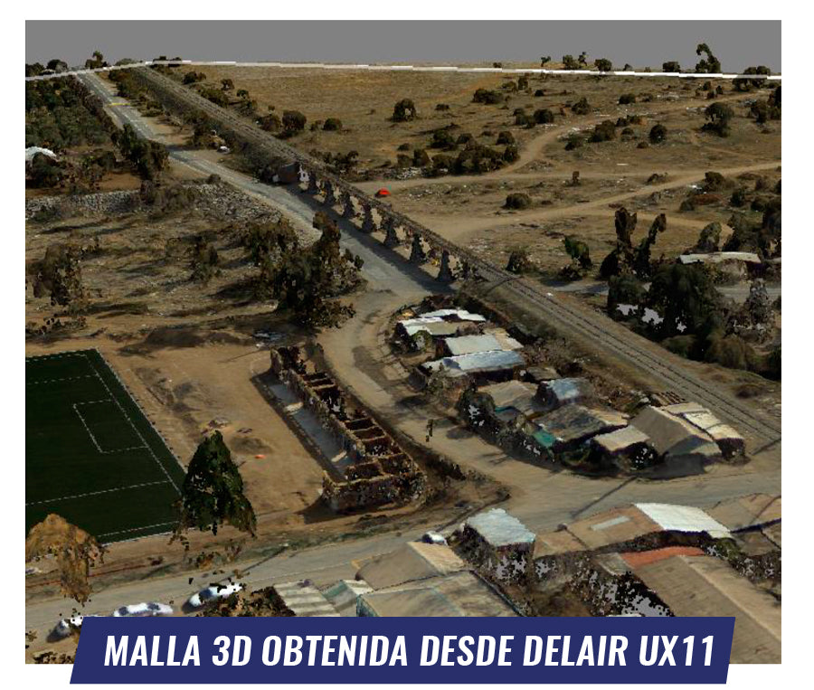 Malla 3D obtenida desde Delair UX11