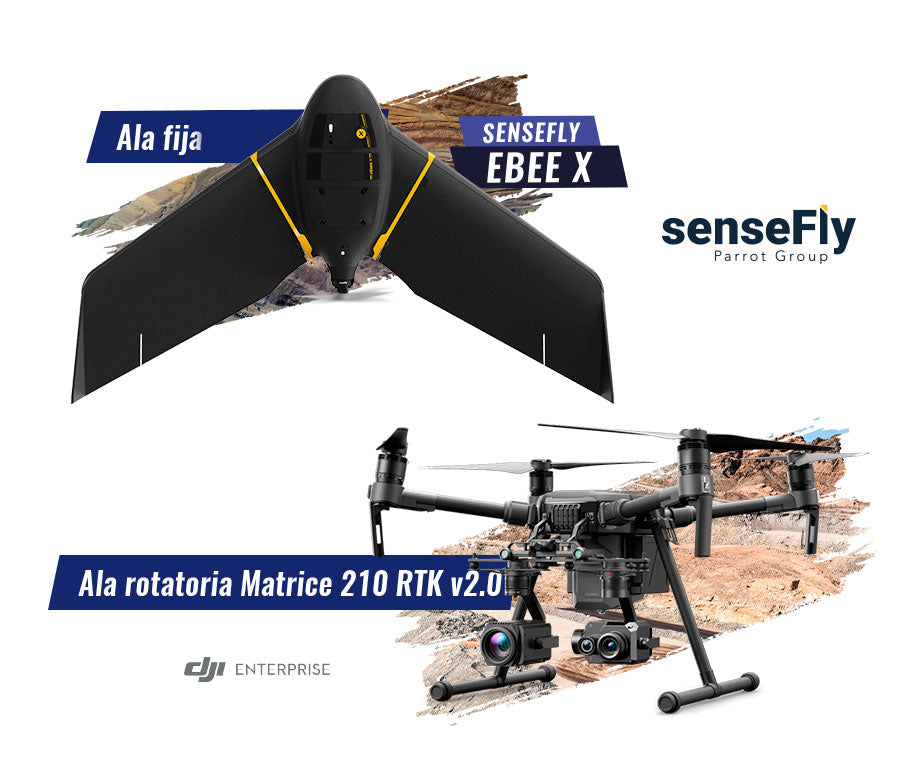 Dron ala fija y dron multirrotor, Wingtra, Dji Enterprise