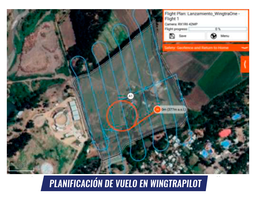 Planificación de vuelo de WingtraOne en WingtraPilot