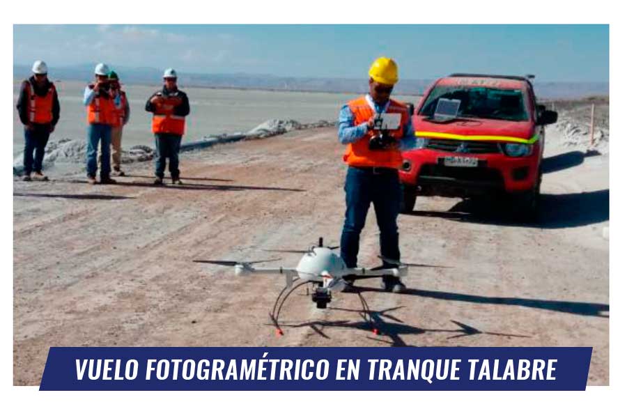 Vuelo fotogramétrico en Tranque Talabre