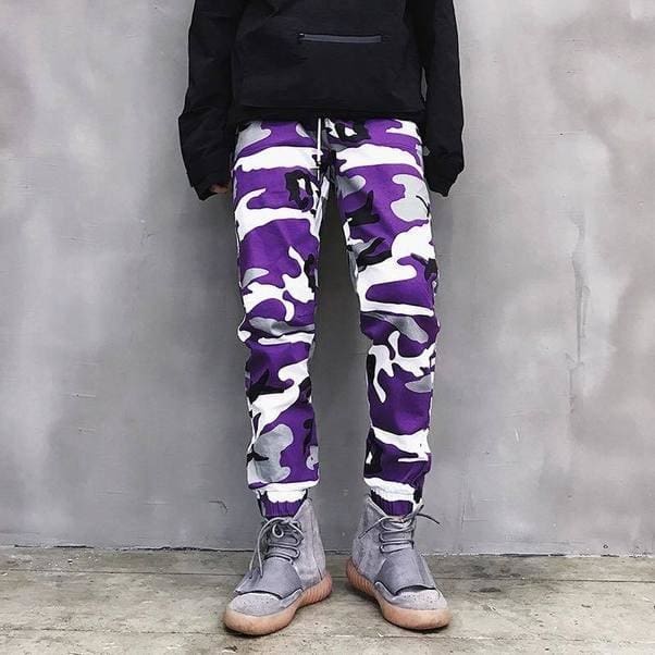 purple camo joggers