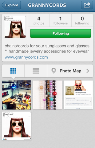 instagram account for grannycords - chains /cords and eyewear holders for glasses and sunglasses
