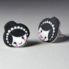 Earrings / Studs - Welsh Lady-Jewellery-The Welsh Gift Shop