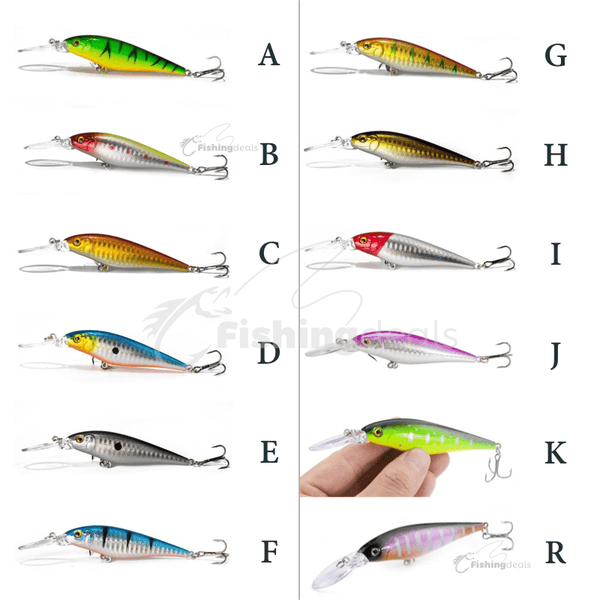 Sealurer Minnow fishing lure in 12 different colours