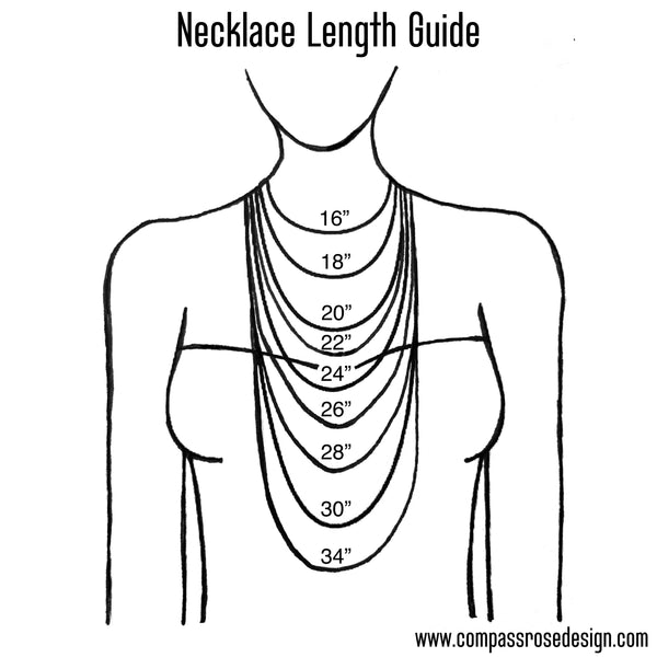 layering necklace length chart guide