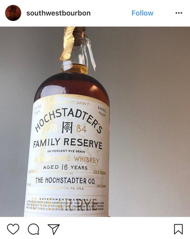 HOCHSTADTER'S 1884 FAMILY RESERVE 16 YEARS AGED STRAIGHT RYE WHISKEY | De Wine Spot