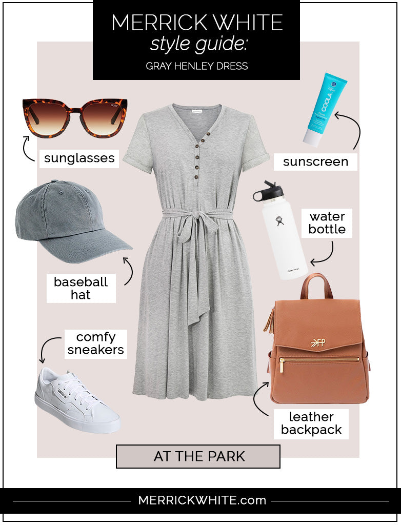 gray henley dress styling ideas