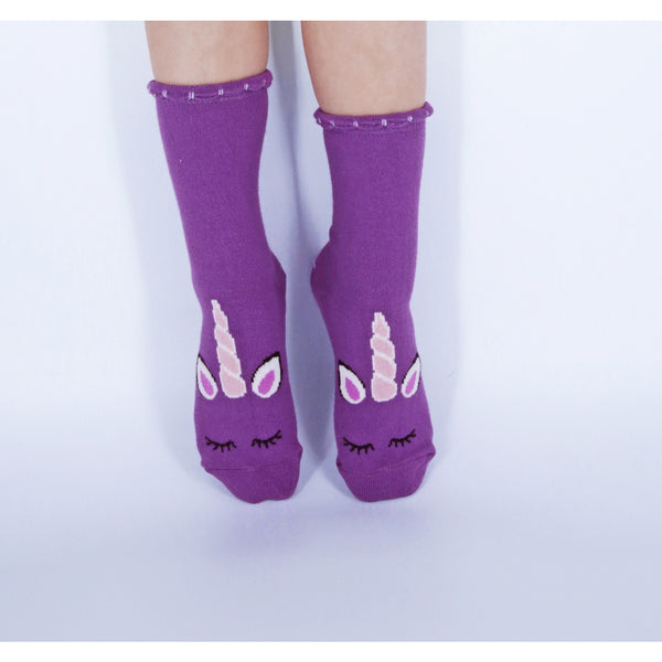 2 Pack Purple Unicorn Socks