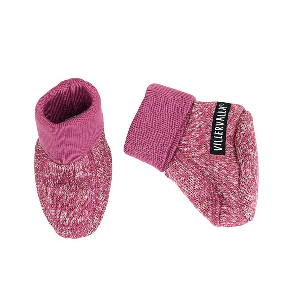 Raspberry Pile Fleece Booties