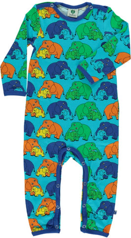 Blue Elephant Romper