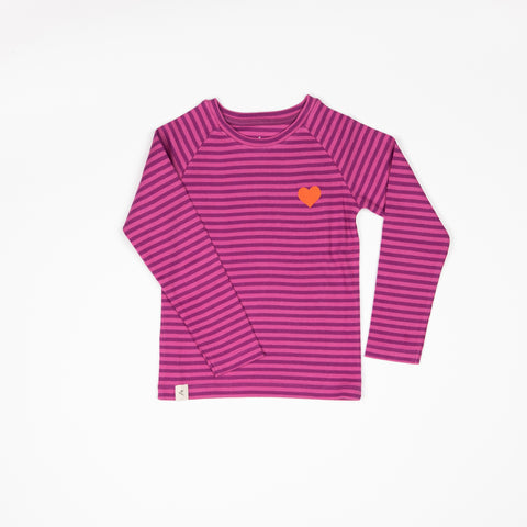 All You Need Shirt- Small Stripes Dahlia Mauve