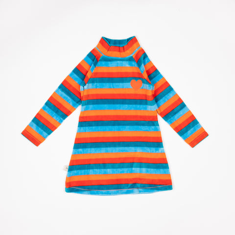 Cosy School Dress - Dragon Fire Big Stripes