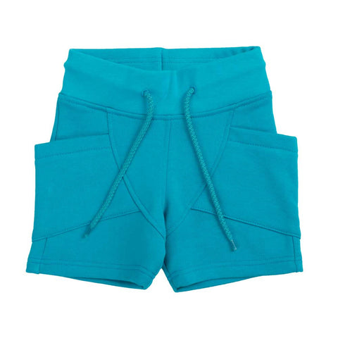 Turquoise Blue College Shorts