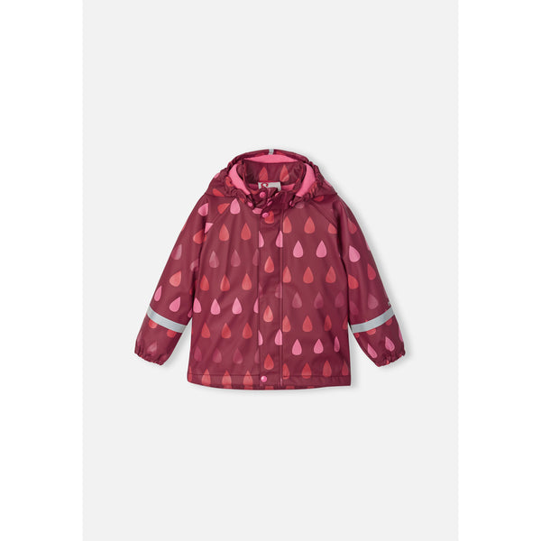 Koski Fleece Lined Raincoat - Jam Red