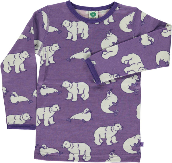 Purple Polar Bear Cotton/Wool Pants