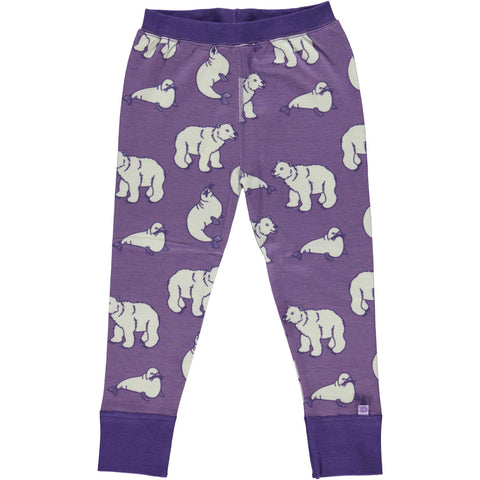 Purple Polar Bear Cotton/Wool Pants