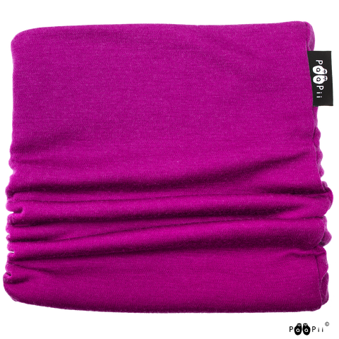 Purple Merino Wool Tube Scarf