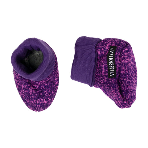 Aubergine/Lotus Pile Fleece Booties