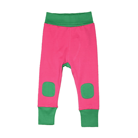 Pink & Green Waste Knee Pants
