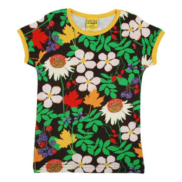 Autumn Flowers Brown T-Shirt