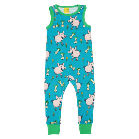 Teal Pig Dungaree