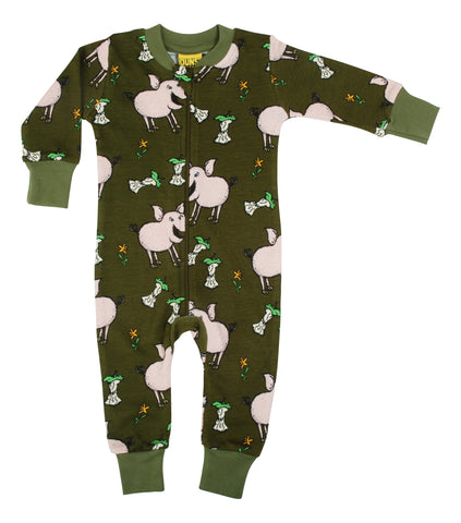 Green Nordic Pigs Zip Suit