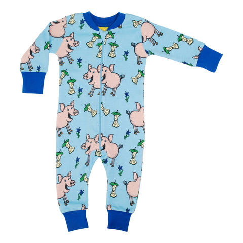 Blue Pig Zip Suit