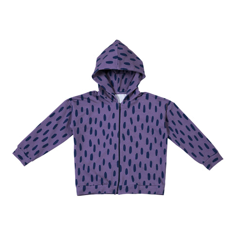 Rain on Violet Zip Sweatshirt