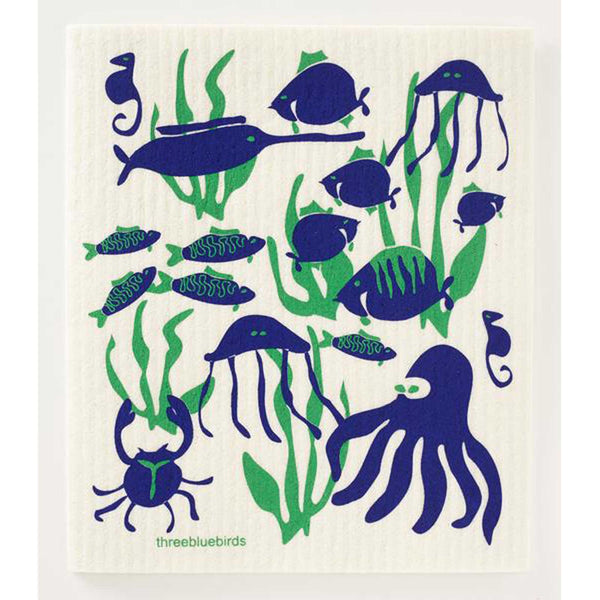 Sea Life Swedish Dishcloth