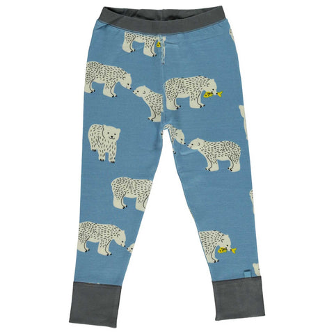 Blue Polar Bear Wool & Cotton Pants