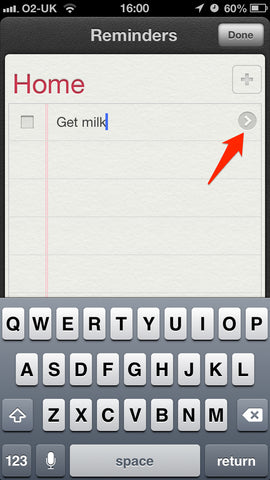 How to set a location based reminder on the iPhone